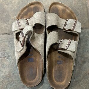 Birkenstock Taupe Suede Sandals